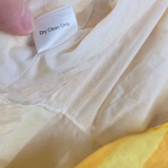 Vera Womens Yellow & White Striped Multicolor Spaghetti Strap Summer Top Medium - Picture 7 of 9